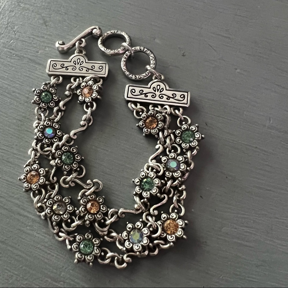 Brighton Multi Strand Flower Bracelet